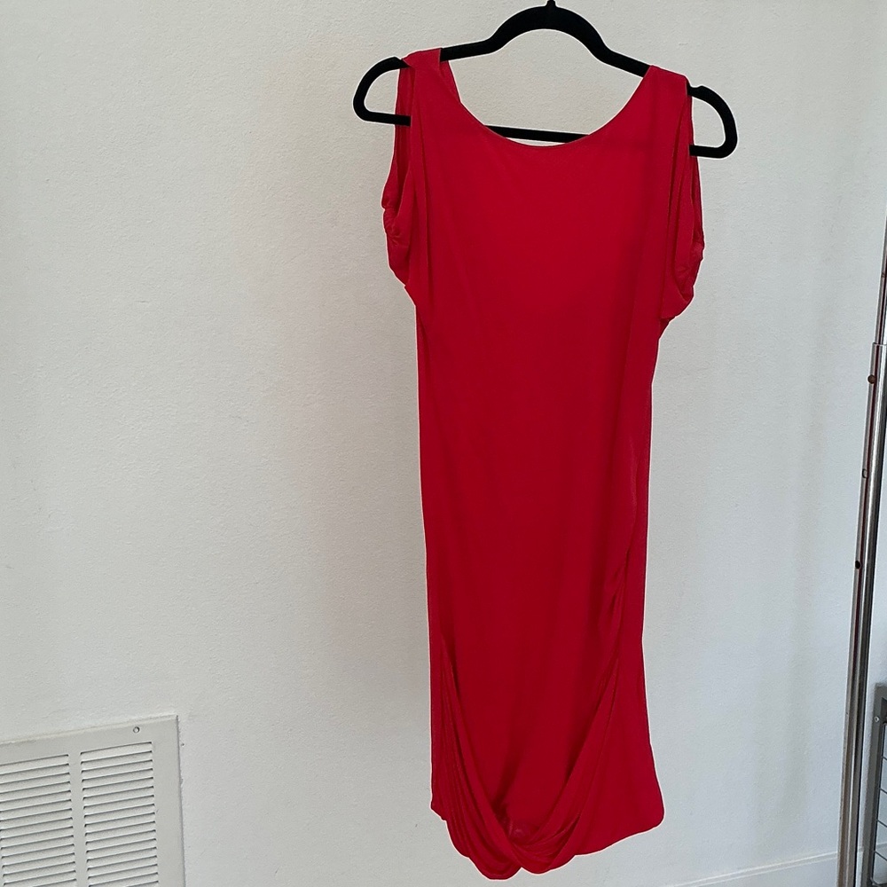 BCBGMaxAzria Vibrant Red Asymmetrical Dress